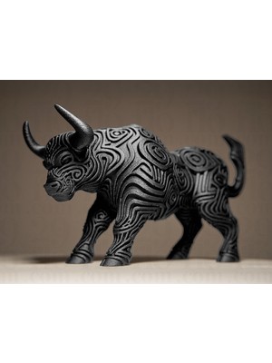 Linova Modern Boğa Heykel Biblo Dekoratif Obje