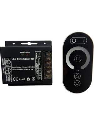 Powerr Led Aydınlatma 36A Müzikli Sese Duyarlı Tek Renk Dokunmatik Kumandalı Rf Dimmer 12-24V