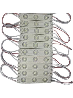 Powerr Led Aydınlatma 12 Volt 1.2 Watt 3 Lensli Beyaz 2835 Smd LED Modül IP65 10 Adet Modül