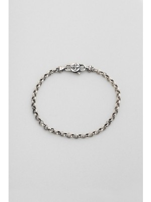 So CHIC Fransız Lalesi Oksit Kaplama 20 Cm Gümüş Erkek Bileklik