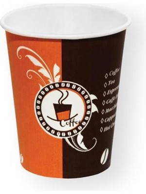 Alacam Ambalaj 50 Adet Karton Bardak, Baskili Sizdirmaz Dayanikli Sicak ve Soguk Kahve Bardak (7 Oz - 200 Ml)