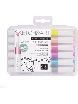 Wishora Store Visconti Sketch&art Akrilik Marker 6lı NO:22-0128
