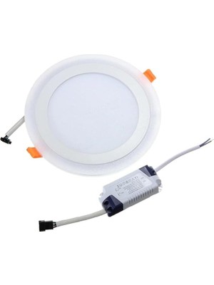 Wishora Store Adet Çift Renkli Hero LED Panel 6+3 Watt 14,5 cm Mavi - Beyaz Iki Renkli Tavan Spot Lambası