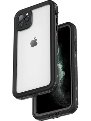 Alpsa Teknoloji iPhone 12 Pro Kılıf 1-1 Su Geçirmez Kılıf-Siyah