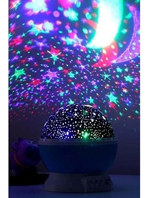 Wishora Store Yıldız Yansıtmalı Küre Tip Gece Lambası