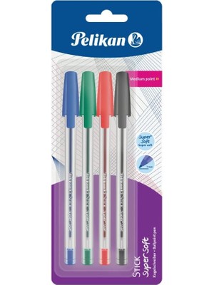 Wishora Store Stick Tükenmez Kalem 4lü Blister - S M Y K