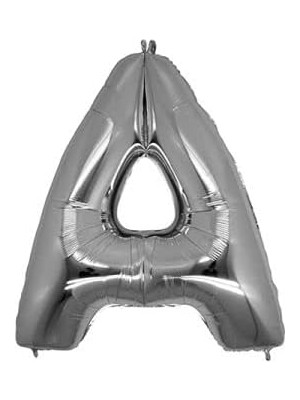 Wishora Store Marifetlerim - A Harfi Gümüş Folyo Balon 16 Inch 40 cm