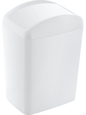 Wishora Store Soft Çöp Kutusu Döner Kapak Beyaz 10 Lt - Beyaz, Çok Amaçlı Döner Kapaklı Çöp Kovası
