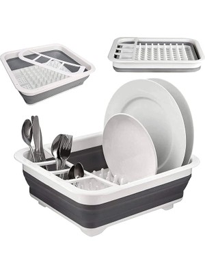 Wishora Store Katlanabilir Bulaşık Kurutmalık ve Tabaklık, Akordiyon Tasarım