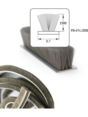 AYRINTISHOP Ayrıntishop Cam Balkon Kıl Fitil / Sürgülü Kapı Kıl Fitilleri 67X1500 25METRE