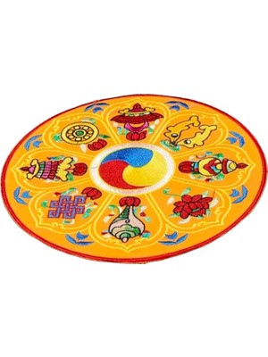 Wishora Store Tibet Tarzı Buddha Kasesi Yastığı Nakışlı Mat Hafif ve Taşınabilir Budizm Temalı Için Uygun Rahat ve Pratik Kullanım