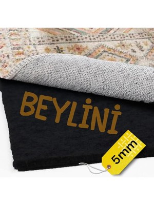 Wishora Store Beylini Halı Altı Keçesi Yalıtım ve Dolgu Keçesi, Koruyucu Ses,ısı, Hava 5-6 mm (Siyah, 200X100)