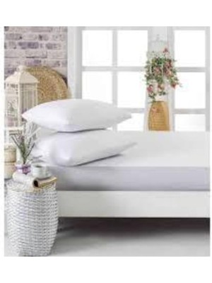 Wishora Store Pamuklu Ranforce Tek Kişilik 90X190 Lastikli Çarşaf Takımı - Beyaz