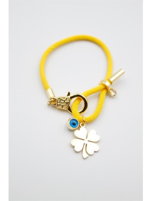 Royaleks Ipli Yonca Bileklik - Sarı