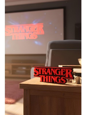 Cosmic Store Stranger Things Ikonik Logo Masa Dekoru - 3D Baskı Upside Down Temalı Dekoratif Süs