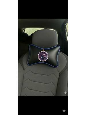 Car Trabzon'a Özel Bordo Mavi Kaplan Baskılı Oto Boyun Yastığı-3 Renk Seçeneği