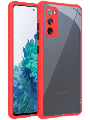 Alpsa Teknoloji Galaxy S20 Fe Kılıf ​​alps Kaff Kapak-Kırmızı