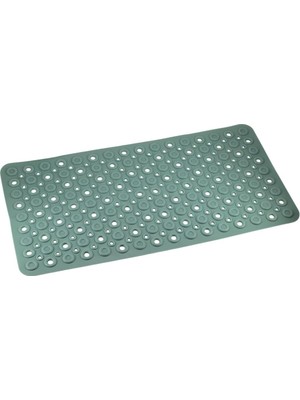 Wishora Store Mark Premium Serisi Banyo - Küvet Içi Kaydırmaz Vantuzlu Oluklu Desenli Diktördgen Paspas 67,5 x 34,5 Cm, Yeşil