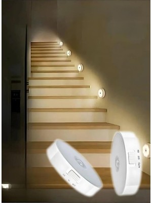 Wishora Store Life 2 Adet Şarjlı Kablosuz Hareket Sensörlü LED Lamba Aydınlatma MIT1173