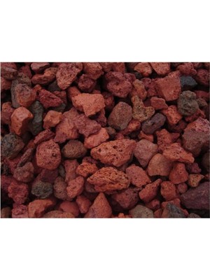 Wishora Store Akvaryum Taşı 1 kg 10-15 mm Akvaryum Pomzası Teraryum Taşı Kırmızı Pomza Lav Taşı Volkanik Cüruf