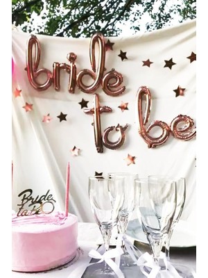 Wishora Store Bride To Be El Yazısı Folyo Balon 104X43CM 3 Parça