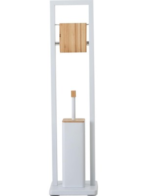 Wishora Store Concept Boho Tuvalet Fırçalık&kağıtlık Beyaz 20X20X80