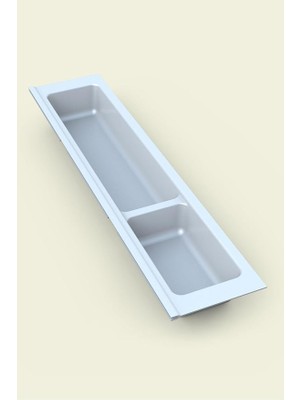 Wishora Store Mutfak Çekmece Içi Modüler Iki Bölmeli Kaşıklık Beyaz 11CMX48CM(BOYDAN 4cm Kesilebilir)