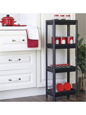 Wishora Store Siyah Shelf Unit Banyo Rafı Mutfak Rafı Balkon Rafı Organizer Raf Dolap