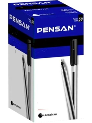 Wishora Store Tükenmez Kalem Üçgen Siyah 0,5 mm 50 Li 2305