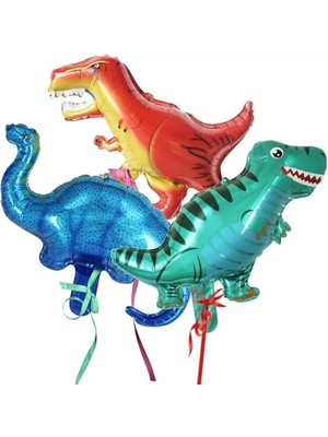 Wishora Store 3lü Dinazor Folyo Balon Set