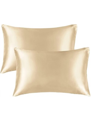 Wishora Store Yastık Kılıfı, Queen Size, Kıvırcık Saçlar, Ipeksi Yapı (Queen (50X75), Gold)