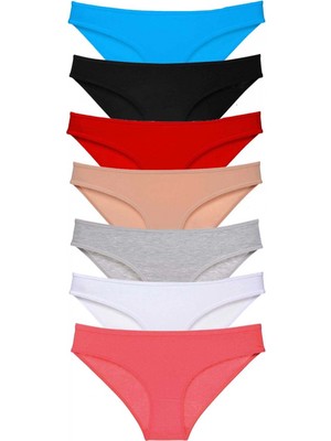 Marsilyan 7 Adet Süper Eko Set Likralı Kadın Slip Külot Set 3
