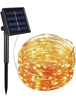 Wishora Store Mobile Solar Güneş Enerjili Dış Bahçe Aydınlatma Su Geçirmez LED 10M Sarı