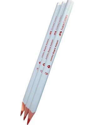 Wishora Store Jumbo Üçgen Başlık Kalemi, Kırmızı, 3'lü Set