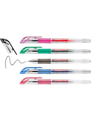 Wishora Store 2185 Jel Roller - Siyah, Kırmızı, Mavi, Yeşil, Pembe - 5 Kalem - 0,7 mm