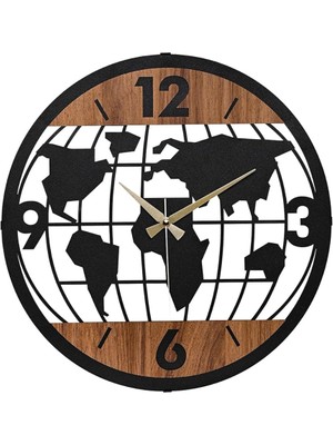 Wishora Store 41 cm Metal Malzeme Akarsaniye Sessiz Mekanizma Dekoratif Duvar Saati