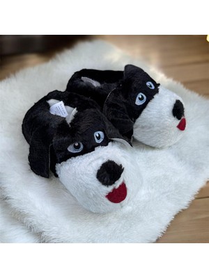 İpek Ipek Kadın Köpek Figürlü Peluş Pofuduk Panduf