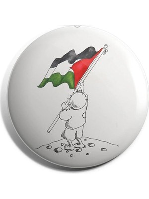 Wishora Store Major Selection Filistin Kudüs Gazze Hanzala Bayrak (5 Adet Rozet)