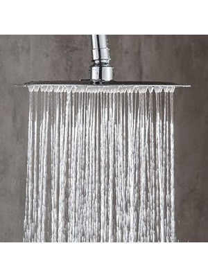Wishora Store Tepe Duş Başlığı Kare Slim 304 Metal 25X25 cm