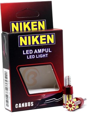 Wishora Store 12V T10 Dipsiz Ampul 57 Led'li 2’li Set - Beyaz Işık