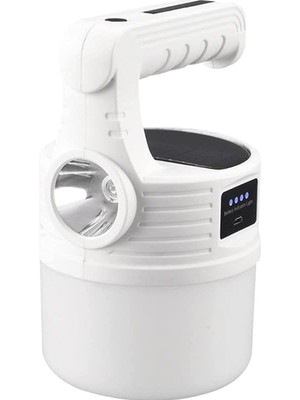 Wishora Store 300W 10 Modlu Güneş Enerjili Solar Aydınlatma Kamp Çadır Lambası Ampül LED Şarjlı Işıldak El Feneri