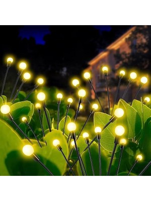 Wishora Store Ateşböceği Işıkları Güneş Enerjili Dış Mekan, Güneş Enerjili Ateşböceği Işıkları, 2pack Ateş Sineği Solar Bahçe Işıkları, Su Geçirmez Sallanan LED Güneş Dekoratif Işıklar Bahçe Çim Için Çubuk