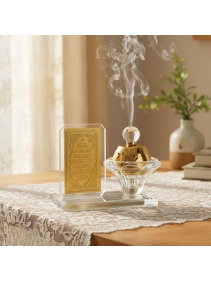 cosangroup Ayetel Kürsi Yazılı Kristal Buhurdanlık – Dekoratif Tütsülük