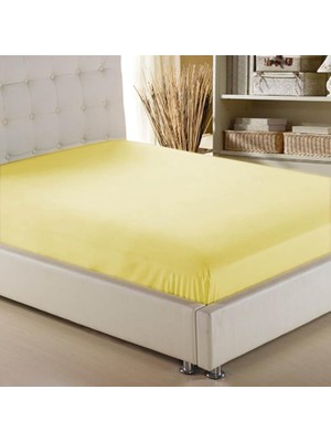 Wishora Store Ev Tekstil Ürünleri Lastikli Çarşaf (Sarı) (150X200)