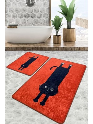 Wishora Store Comfort Banyo Halısı Djt 2li Set Banyo Paspası Kaymaz Tabanlı Klozet Takımı