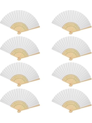 Wishora Store Kendin Yap Kağıt Katlanır Yelpaze, Bambu El Vantilatörü, Çocuklar Için, El Yapımı Kağıt Yelpaze