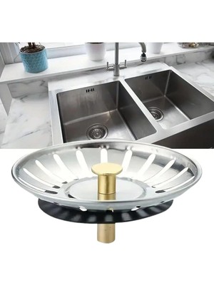 Wishora Store Paslanmaz Çelik Mutfak Evye Lavabo Süzgeci Lavabo Gideri Atık Gıda Tıpası