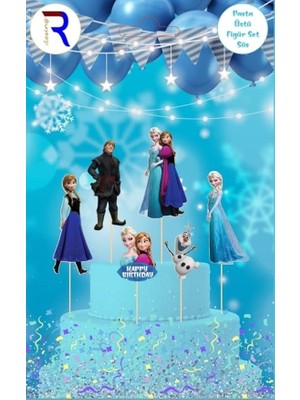 Wishora Store Temalı Pasta Süsü Seti, 5 Parça, 12 cm Yükseklik, Doğum Günü Parti Dekorasyonu