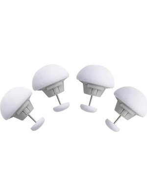 Wishora Store Home Yorgan ve Çarşaf Sabitleyici, Mantar Şekilli Aşınmaya Dayanıklı Yorgan Klipsi 4 Adet (4, Beyaz)