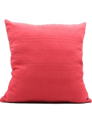 Wishora Store Pamuklu Kırlent 40X40 (Kırmızı)